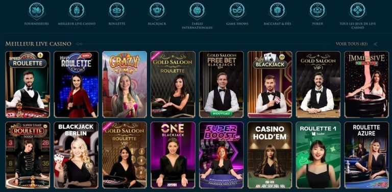 Slotuna Casino jeux live